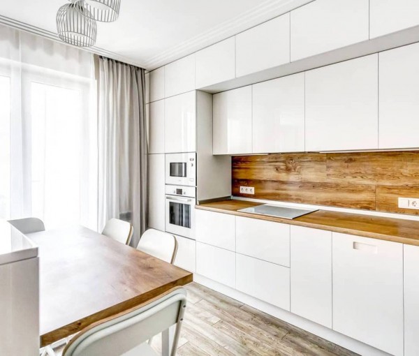 Кухня из крашеного МДФ №66