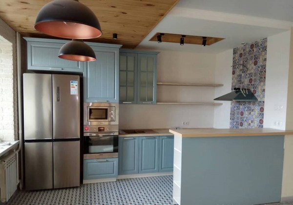 Кухня из крашеного МДФ №51