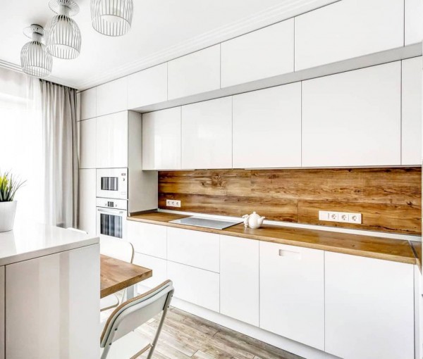 Кухня из крашеного МДФ №66