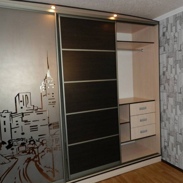 Шкаф-купе с пескоструем №83