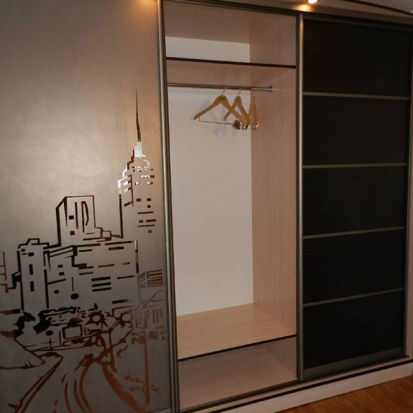 Шкаф-купе с пескоструем №83