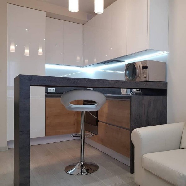 Кухня из крашеного МДФ №71