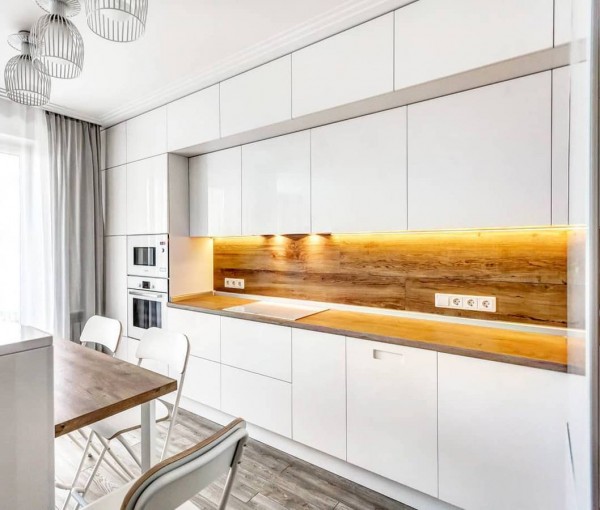 Кухня из крашеного МДФ №66