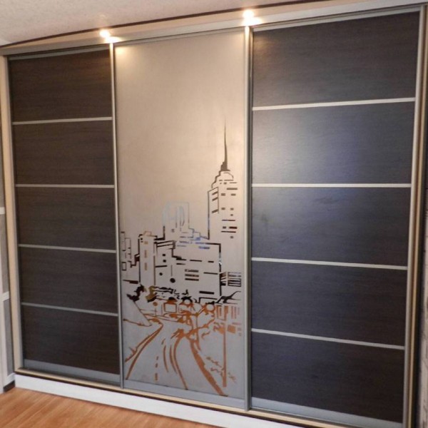 Шкаф-купе с пескоструем №83