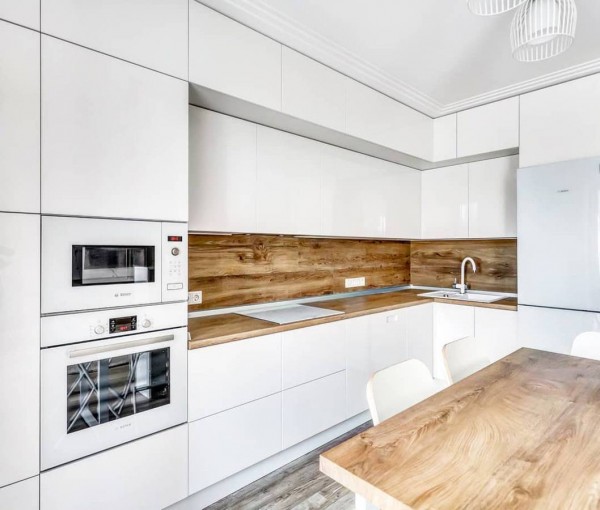 Кухня из крашеного МДФ №66