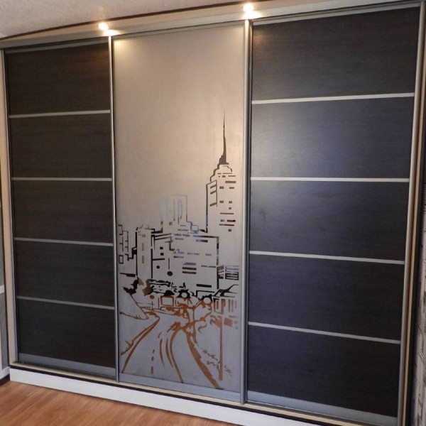 Шкаф-купе с пескоструем №83