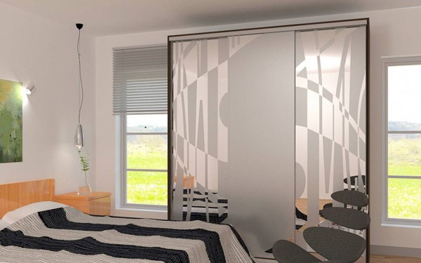 Шкаф-купе с пескоструем № 98