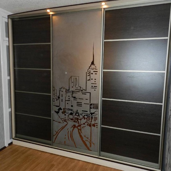 Шкаф-купе с пескоструем №83