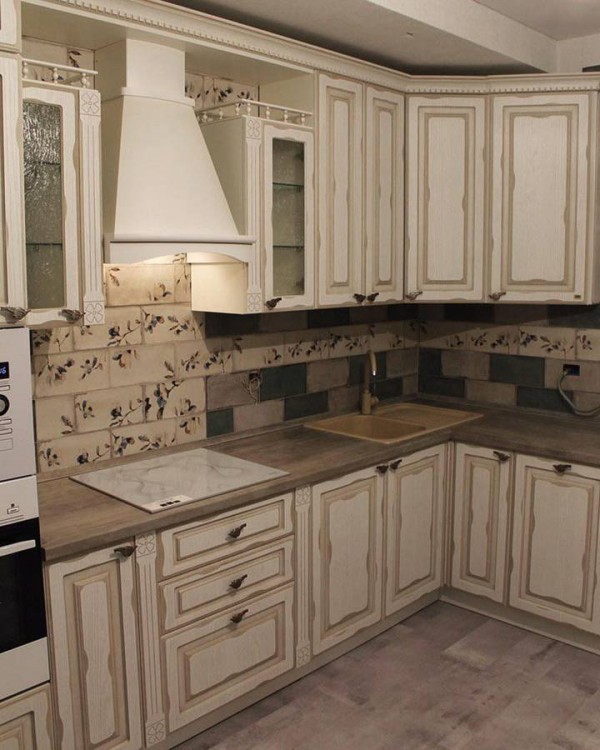 Кухня из крашеного МДФ №73