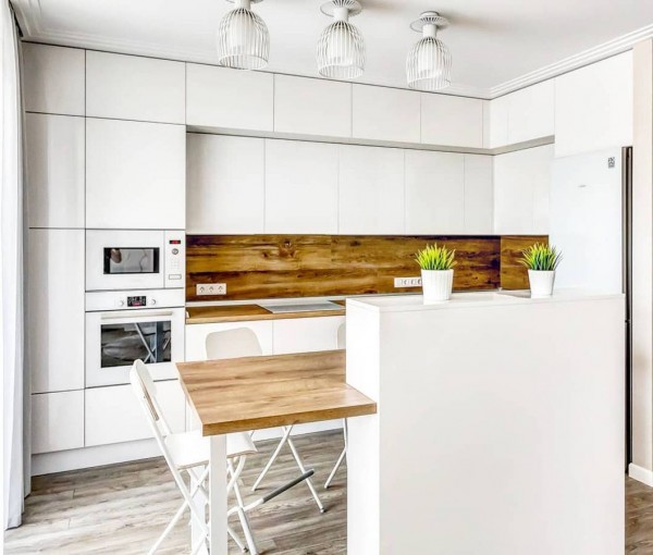 Кухня из крашеного МДФ №66