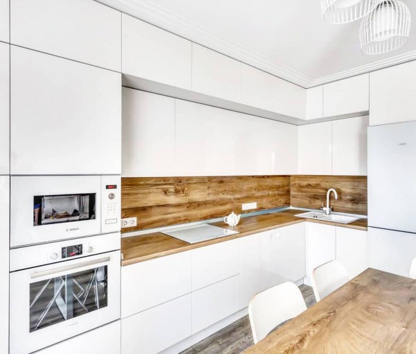 Кухня из крашеного МДФ №66