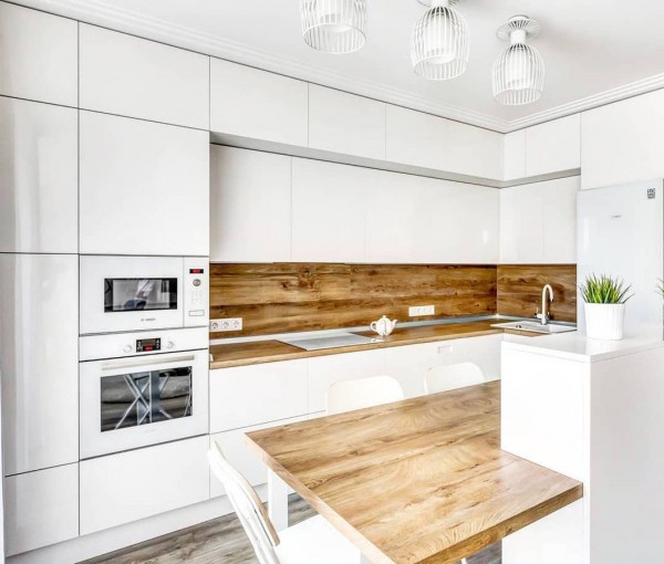 Кухня из крашеного МДФ №66